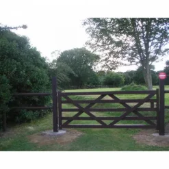 New Barrière anglaise à ouverture simple Barrière Herbage Et Clôture Bois