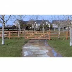 New Barrière anglaise à ouverture simple Barrière Herbage Et Clôture Bois