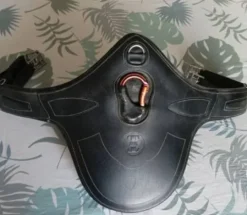 Hot Bavette cuir noir grainé Luxe 115cm Sangles