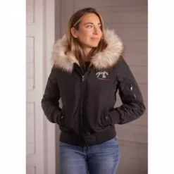 Outlet Blouson Lyon - - Style moderne et confort Femme Tenue D'Équitation Femme·Parka, Blouson, Doudoune