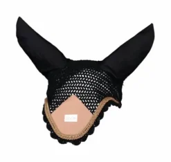 Bonnet anti-mouches - Black/Peach Bonnets|Bonnet Cheval