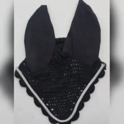 Bonnet cheval noir et liseré argenté Bonnets|Bonnet Cheval