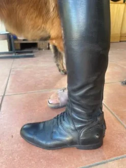 New Bottes cuir NOIR P.39 sur mesure bottier italien FABBRI Femme Bottes Et Boots·Bottes D'équitation|Tenue D'Équitation Femme·Bottes Et Boots