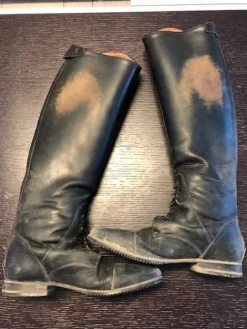 Hot bottes noire cuir véritable italien pointure 40 Femme Bottes Et Boots·Bottes D'équitation|Tenue D'Équitation Femme·Bottes Et Boots