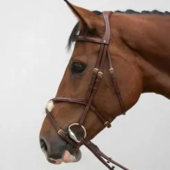 Bridon crossline avec muserolle mexicaine - Bridons Et Brides·Bridon Cuir