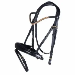 Best Bridon Trense Marrakesh avec frontal en strass dorées - Bridons Et Brides·Bridon Cuir