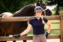 Outlet Casque AirLuxe Suprême Visière Polo Marine/Rose Gold - Femme Protections De Tête·Casques D'équitation|Tenue D'Équitation Femme·Casques D'équitation Femme