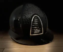 Outlet Casque CROMO 2.0 Polish Chamois argent visière POLO - ITALIA Femme Protections De Tête·Casques D'équitation|Tenue D'Équitation Femme·Casques D'équitation Femme