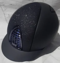 Online Casque CROMO 1 Textile Glitter Black Star - Protections De Tête·Casques D'équitation