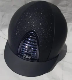 Online Casque CROMO 1 Textile Glitter Black Star - Protections De Tête·Casques D'équitation