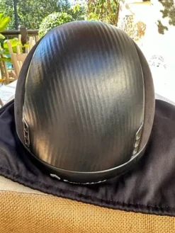 Clearance CASQUE SAMSHIELD NOIR CUIR ET ALCANTARA Protections De Tête·Casques D'équitation