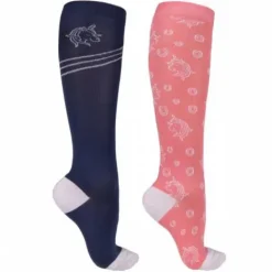 Hot Chaussettes hautes Jaily Ombre - - Lot de 2 Chaussettes D'Équitation