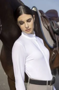 Discount Chemise de compétition manches longues Esade - Femme Tenue D'Équitation Femme·Polos Et Chemises