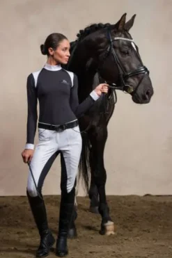 Best Chemise de concours à manches longues BLACK JACK - - Coton technique Femme La Cavalière En Concours|La Femme En Concours