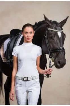 New Chemise de concours HIGH STYLE - - Manches courtes Femme La Cavalière En Concours|La Femme En Concours