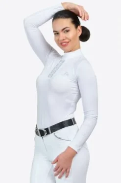 Discount Chemise de concours SILVER POP - - Manches longues Femme La Cavalière En Concours|La Femme En Concours