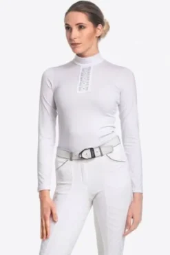 Discount Chemise de concours SILVER POP - - Manches longues Femme La Cavalière En Concours|La Femme En Concours