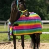 New Chemise polaire Rainbow rayures multicolores - - 100% polyester Chemises Cheval