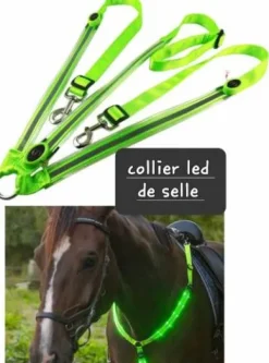 Sale Collier NEUF harnais plastron led fluo Bandes De Respect