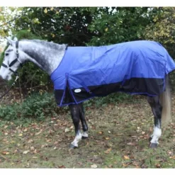 Online Couverture imperméable 600 deniers et 200 gr bleu royal/noir - Couvertures Cheval