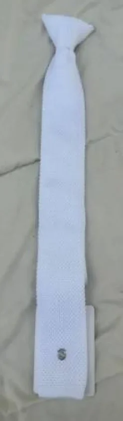 New Cravate de concours blanche FW25 - - Matériau léger Homme Le Cavalier En Concours|L'Homme En Concours