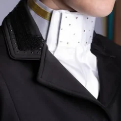 Cravate Lavallière Precious - - satinée avec strass Femme Tenue De Concours Femme·Plastrons|Les Accessoires De Concours·Plastrons D'équitation