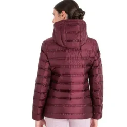 Hot Doudoune Bordeaux en duvet d'oie Femme Tenue D'Équitation Femme·Parka, Blouson, Doudoune