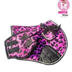 Sale Ensemble Tapis Poney Léopard Rose & Noir – Confort e Tapis De Cso|Tapis De Selle