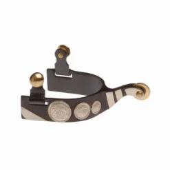 Outlet Eperons noirs avec plaque en métal Éperons Western|Eperons