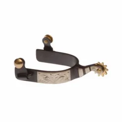 Eperons noirs avec plaque métallique - Éperons Western|Eperons