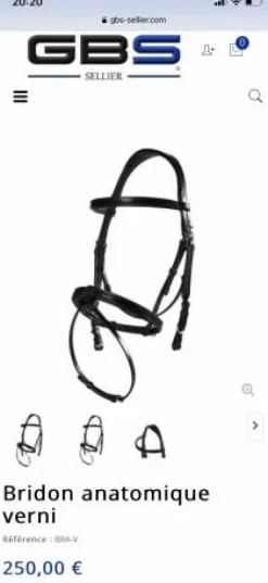 Clearance FILET ANATOMIQUE VERNIS Bridons Et Brides·Bridon Cuir