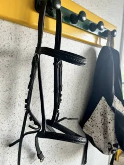 Outlet filet cuit noir cheval Bridons Et Brides·Bridon Cuir