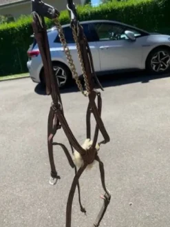 Clearance Filet muserole croisé marron Bridons Et Brides·Bridon Cuir