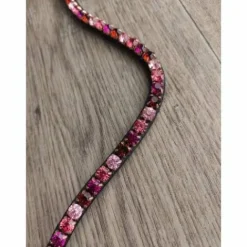 Best Frontal avec strass Fine Line - - Rose Bridons Et Brides·Frontal