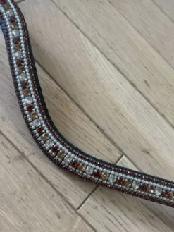 Hot Frontal en strass cognac et perles Bridons Et Brides·Frontal