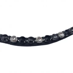 Online Frontal Rockstar en cuir avec strass - Bridons Et Brides·Frontal