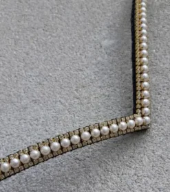 Outlet Frontal strass blanc et grosses perles - Strass Bridons Et Brides·Frontal