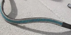 New Frontal strass blanc et turquoise Bridons Et Brides·Frontal