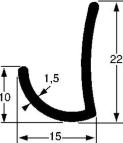 New Gouttière aluminium camion chevaux - 1 mètre Pièces Détachées Van Et Camion