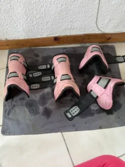 New Guêtres + Protège-boulets HEXA rose – matière imperméab Ensembles Guêtres