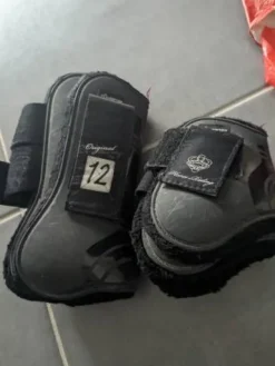 Guêtres avant et arrière taille cheval couleur noir Guêtres De Dressage|Guêtres