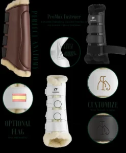 Best Guêtres postérieurs Royal mouton synthétique Guêtres De Dressage|Guêtres