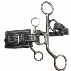 Hackamore PONEY cuir nez rectangle - Jump'in - 16,5 cm Mors Et Embouchures