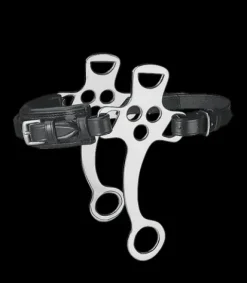 Sale Hackamore professionnel branches courtes - - Cuir noir Mors Et Embouchures