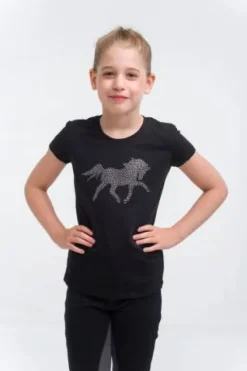 New Haut d'équitation CRYSTAL FOAL - - Manches courtes Enfant Tenue D'Équitation Enfant·T-Shirts équitation Enfant|Tenue D'Équitation Enfant·Polos Et Chemises
