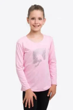Outlet Haut d'équitation Jumping Star Kids - - Manches lounges Enfant Tenue D'Équitation Enfant·T-Shirts équitation Enfant|Tenue D'Équitation Enfant·Polos Et Chemises