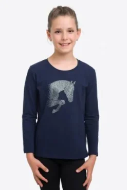 Outlet Haut d'équitation Jumping Star Kids - - Manches lounges Enfant Tenue D'Équitation Enfant·T-Shirts équitation Enfant|Tenue D'Équitation Enfant·Polos Et Chemises
