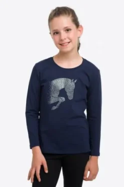 Outlet Haut d'équitation Jumping Star Kids - - Manches lounges Enfant Tenue D'Équitation Enfant·T-Shirts équitation Enfant|Tenue D'Équitation Enfant·Polos Et Chemises