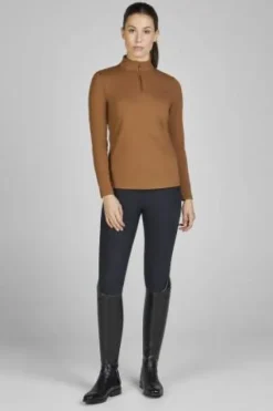 Outlet Haut manches longues zip heritage 2024 - Femme Tenue D'Équitation Femme·Polos Et Chemises