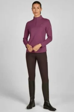 Sale Haut manches longues zip Heritage 2025 - Femme Tenue D'Équitation Femme·Polos Et Chemises